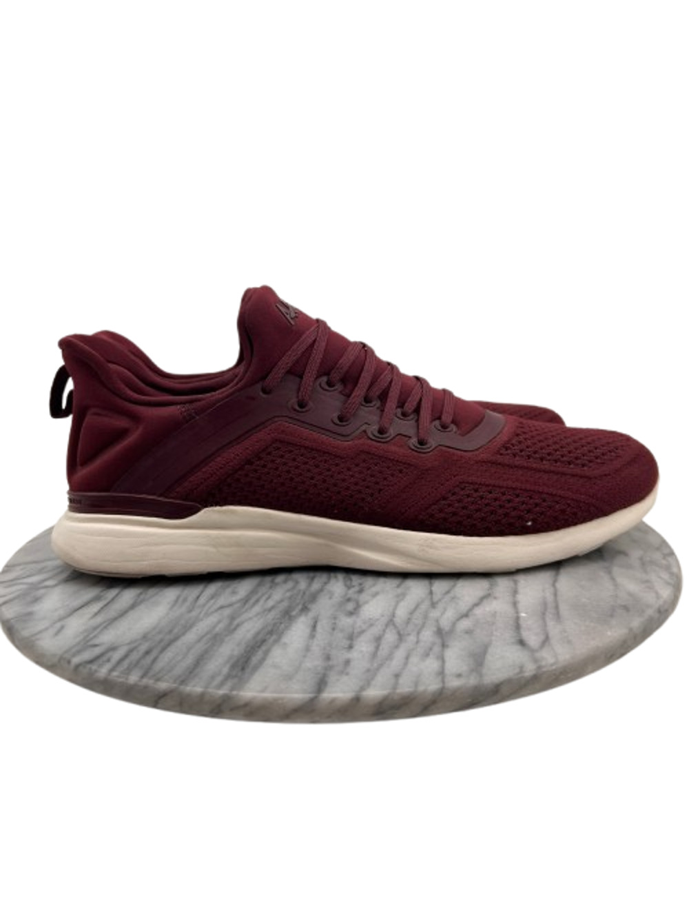 APL Mens 11 Shoes Burgundy TechLoom Tracer Knit Slip‎ On Running Trainer 0723Xc